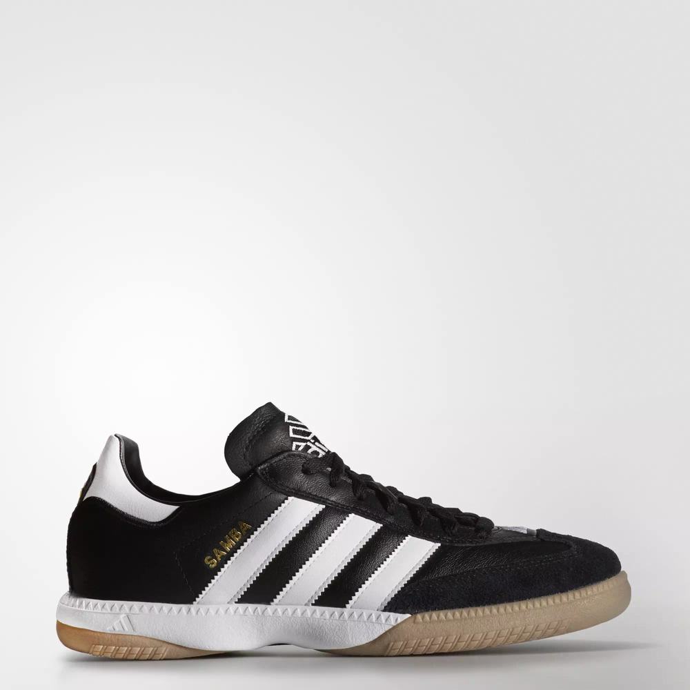 Adidas Samba Millennium Leather IN Tenis De Futbol Negros Para Hombre (MX-37675)